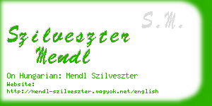 szilveszter mendl business card